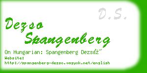 dezso spangenberg business card
